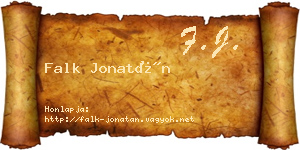 Falk Jonatán névjegykártya